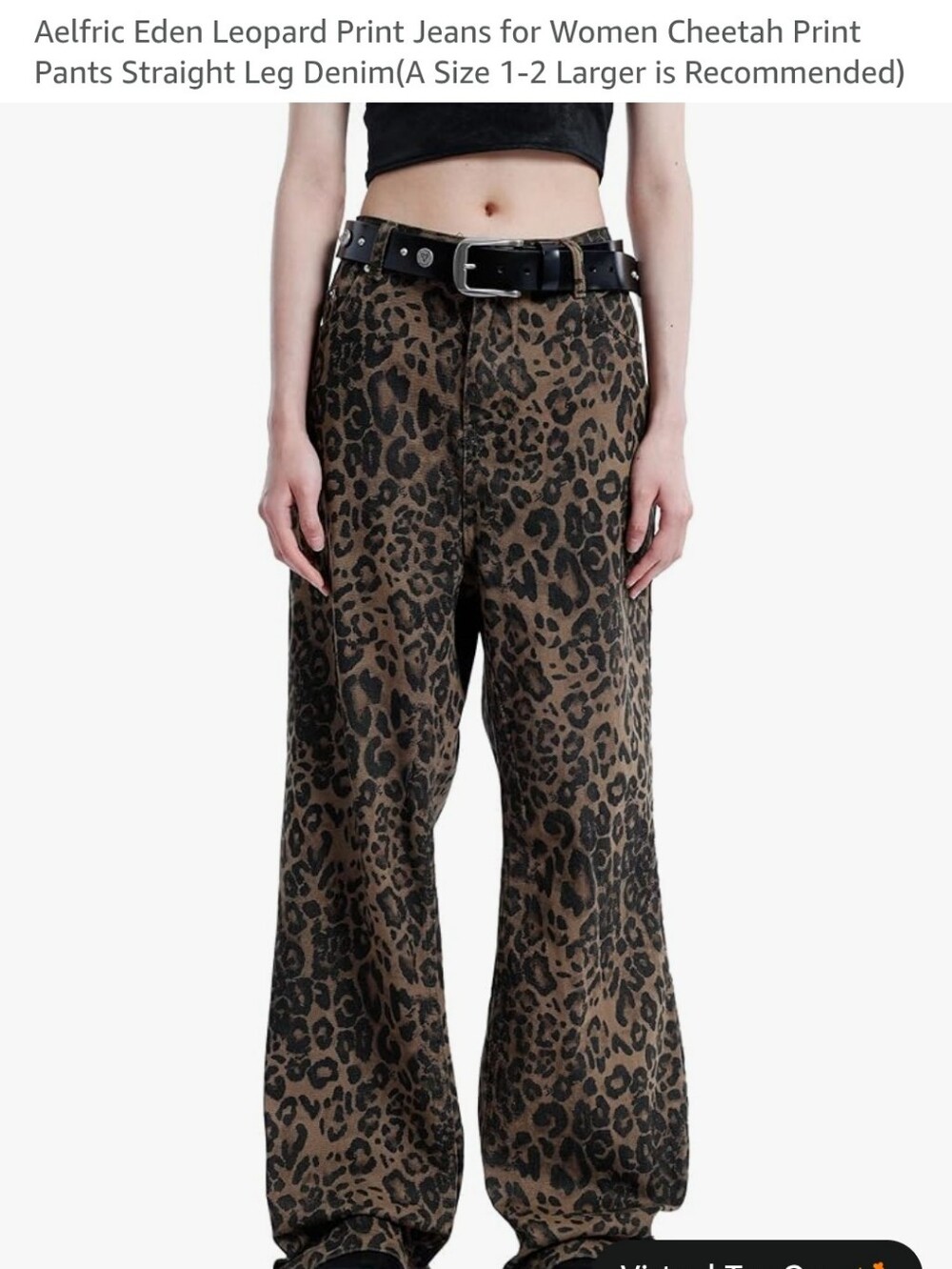 Aelfric Eden Brown Leopard Print Straight Pants